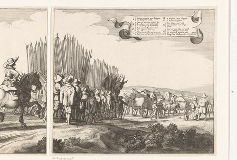 Exodus of the Spanish army from Maastricht, 1632 (plate 6), Jan van de Velde (II), 1633 Canvas Print