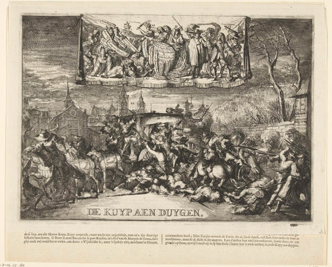 Gevangenneming van prins Wilhelm von Fürstenberg, 1674, Romeyn de Hooghe (attributed to), 1674 Canvas Print