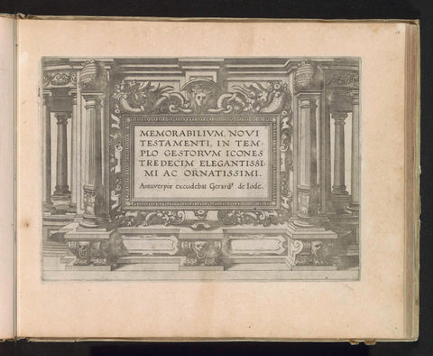 Memorabilium, novi testamenti, in templo gestorum icones tredecim elegantissimi ac ornatissimi, Lucas van Doetechum, 1585 Canvas Print