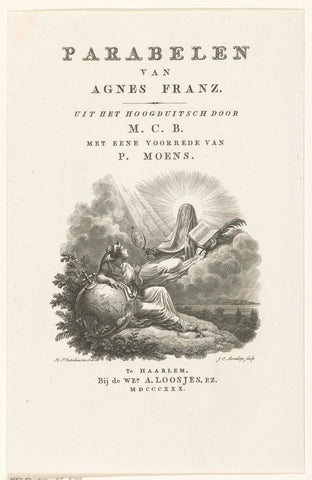 Title page for: Belinfante, Parbelen of Agnes Franz, 1830, Johannes Christiaan Bendorp, 1830 Canvas Print