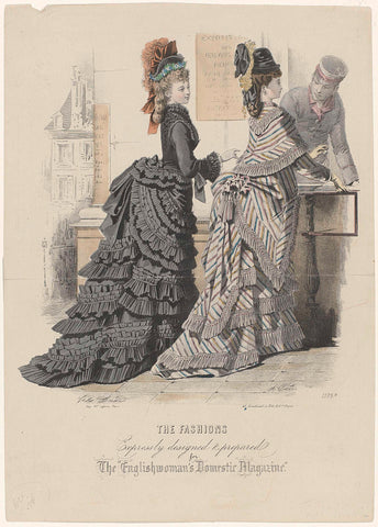 The Englishwoman's Domestic Magazine, Dec. 1874, No. 1175 B : The Fashions (...), A. Bodin, 1874 Canvas Print