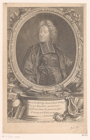 Portret van Jean-Paul Bignon, Claude Duflos, 1709 Canvas Print