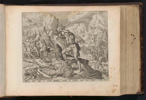 David beheads Goliath, anonymous, 1646 Canvas Print