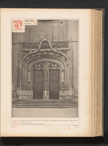 Portaal van het noorder transept van de Onze-Lieve-Vrouw-over-de- Dijlekerk in Mechelen, anonymous, c. 1876 - in or before 1881 Canvas Print