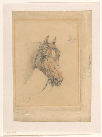 Head of the horse Pluto, Wouter Verschuur (1841-1936), 1851 - 1936 Canvas Print