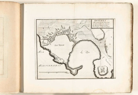 Map of Antibes, c. 1702, anonymous, 1702 - 1703 Canvas Print