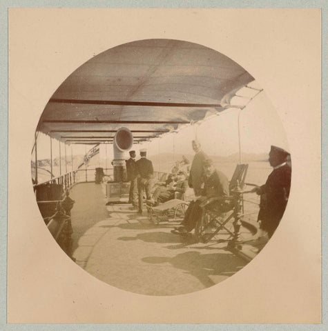 Equipping company on board a ship, Paul Güssfeldt (possibly), 1889 Canvas Print