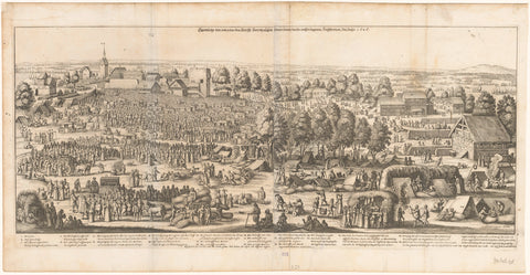 Crowd attracted by beneficial springs at Hornhausen, 1646, anonymous, 1647 Canvas Print