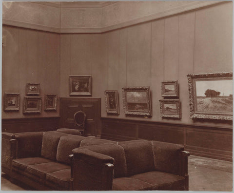 Room 372 in the Drucker extension with an arrangement of the Hague School in 1928, 1928 Canvas Print