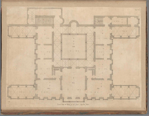 Plan of the first floor of the Palazzo Durazzo-Pallavicini in Genoa, Nicolaes Ryckmans, 1622 Canvas Print