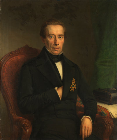 Portrait of Johan Rudolf Thorbecke, Minister of State and Minister of the Interior, Johan Heinrich Neuman, 1852 Canvas Print