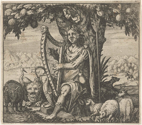 Orpheus under the Oranjeboom, 1625, anonymous, 1625 Canvas Print