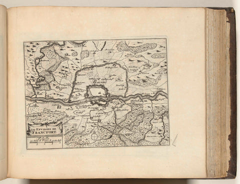 Map of Frankfurt am Main and surroundings, c. 1693-1696, anonymous, 1693 - 1696 Canvas Print