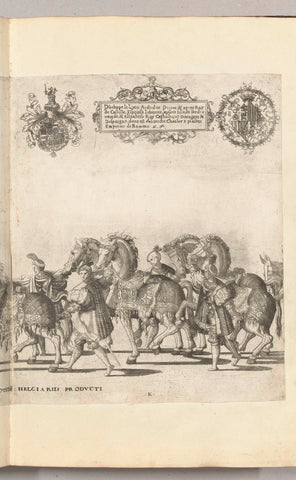 Footmen with horses, plate K, Nicolaas Hogenberg, 1530 - 1536 Canvas Print