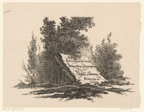 Stone in landscape, Abraham Vinkeles, 1825 Canvas Print