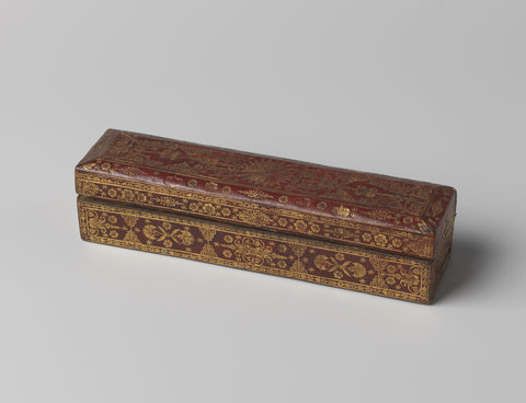 Box of cardboard covered with red moroccan, 1681 Canvas Print