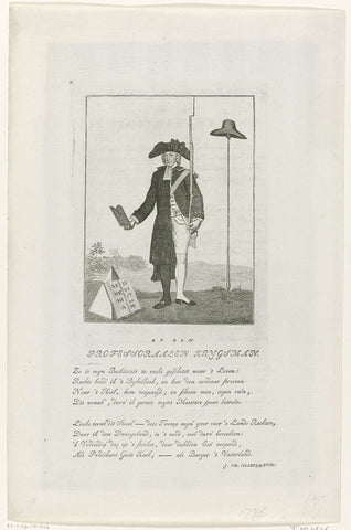 Patriotic preacher Johan Jacob le Sage ten Broek, 1785, anonymous, 1785 Canvas Print