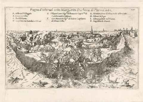 Battle of Oosterweel, 1567, anonymous, 1632 - 1699 Canvas Print