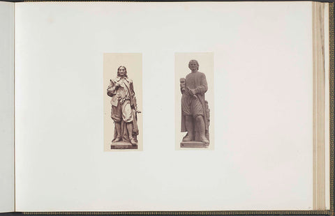 Plaster models for sculptures on the Palais du Louvre: left 