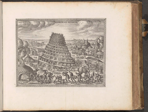 Tower of Babel, Pieter van der Borcht (I), 1653 - 1654 Canvas Print