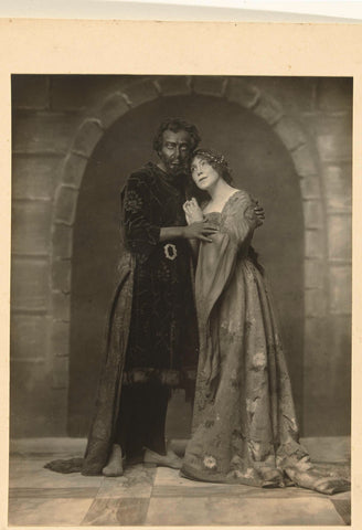 Portrait of the actors Albert van Dalsum and Marie Gilhuys-Sasbach in the play Othello, Jacob Merkelbach, 1918 Canvas Print