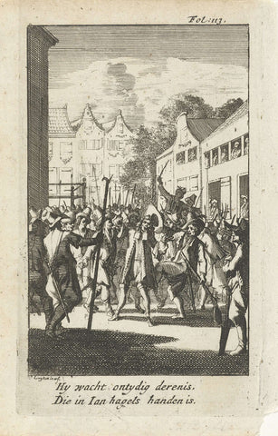 Nicolaas Reigersberge attacked on the street, 1672, Caspar Luyken, 1692 Canvas Print