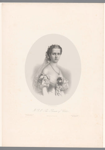 Portrait of Alexandra of Denmark as Princess of Wales, Émilien Desmaisons, 1863 Canvas Print