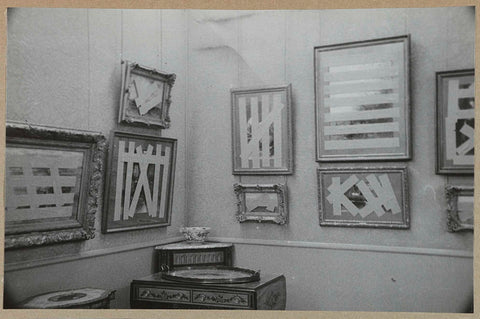 The plastered windows of the paintings during the evacuation in 1939, 1939 Canvas Print