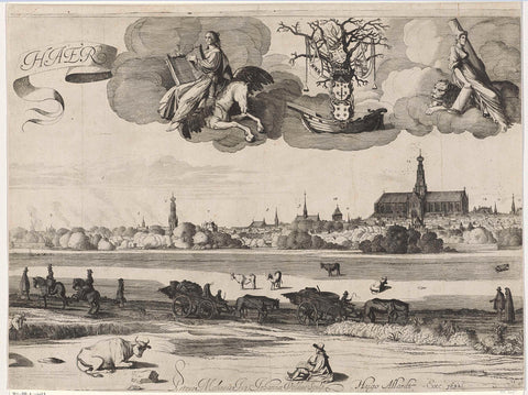 View of Haarlem C, middle page, Jan van de Velde (II), 1652 Canvas Print