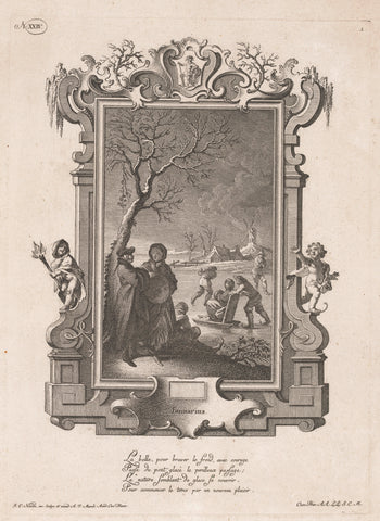 Januari, Johann Esaias Nilson, 1766 Canvas Print