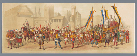 Utrecht masquerade of 1881 (sixth plate), Anthony Grolman, 1881 Canvas Print