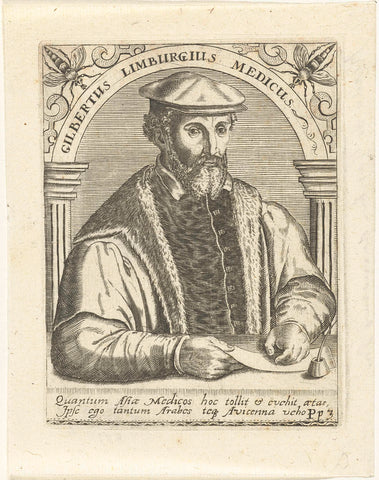 Portrait of Gilbert Fuchs, Theodor de Bry, 1669 Canvas Print