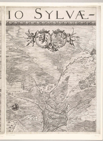 Large map of the siege of Den Bosch by Frederik Hendrik (top left centre), 1629, Salomon Savery, 1629 Canvas Print