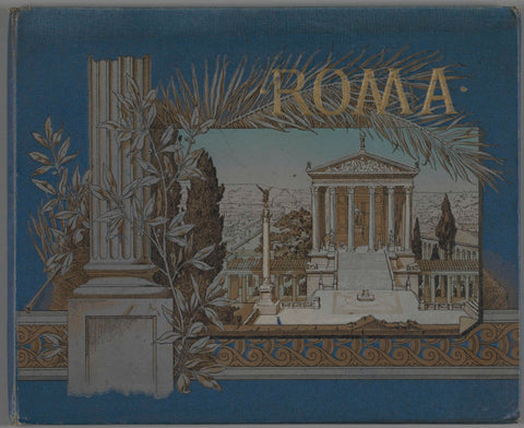 Panorama of ancient Rome, Franz Hanfstaengl, 1890 Canvas Print