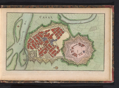 Map of Casale Monferrato, anonymous, 1735 Canvas Print