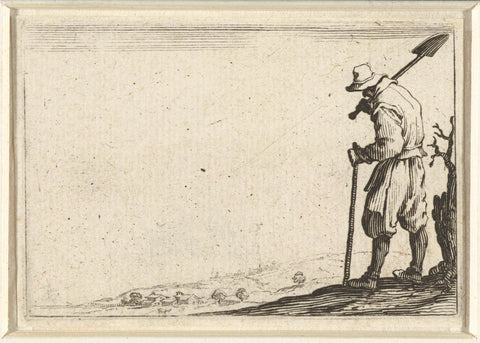 Man with shovel, Jacques Callot, 1621 Canvas Print