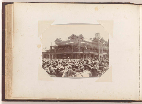 Crowd at a speech by Lev Phillips in South Africa, Davies Bros., 1896 Canvas Print