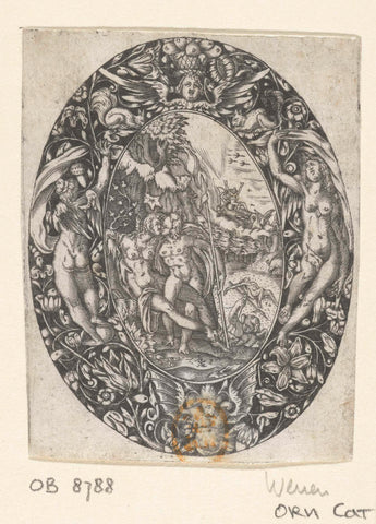 Oval with Perseus and Andromeda, Abraham van den Hecken (attributed to), c. 1610 Canvas Print