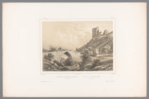 View of the ruins of hammershus castle, Louis-Julien Jacottet, 1851 Canvas Print