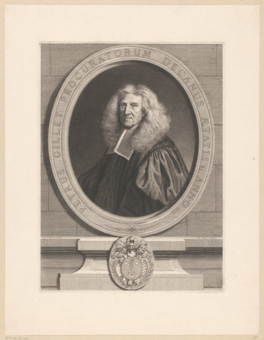 Portrait of Pierre Gillet, Pierre Drevet, 1713 Canvas Print