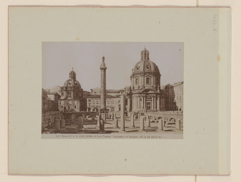 Remnants of the Forum of Trajan in Rome, Italy, Fratelli Alinari, 1857 - 1900 Canvas Print