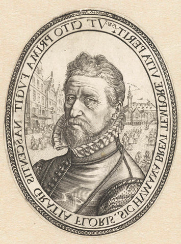 Portrait of Allaert Fransz. Schatter, Hendrick Goltzius, 1581 Canvas Print