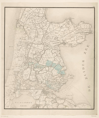 Map of North Holland, 1799, Steuerwald & Co., 1830 - 1832 Canvas Print