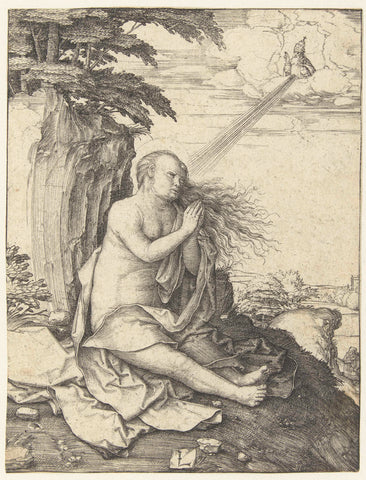 Mary Magdalene in the Desert, Lucas van Leyden, 1504 - 1508 Canvas Print