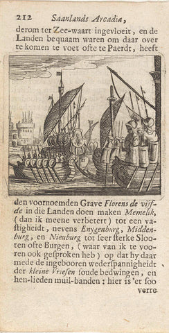 Fleet of Floris V of Holland (1288), Hendrik Jacobsz Soeteboom, 1658 Canvas Print