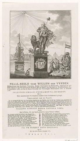 Statue for William V, 1786, anonymous, 1787 Canvas Print