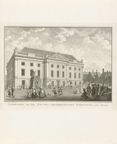 View on the front of the new Amsterdam Theatre on the Leidseplein, 1774, Noach van der Meer (II), 1774 - 1775 Canvas Print