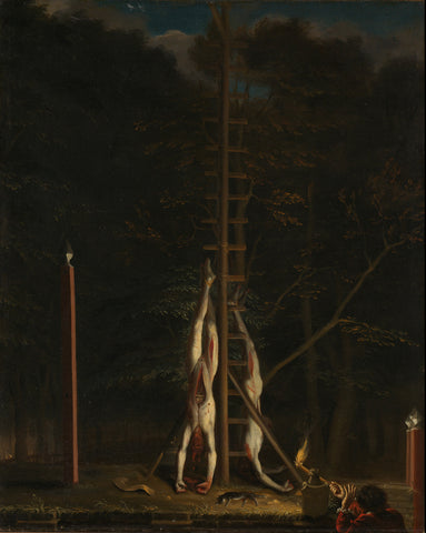 The Corpses of the De Witt Brothers, Jan de Baen (attributed to), c. 1672 - c. 1675 Canvas Print