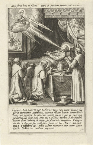 Deathbed of Saint Norbert, Cornelis Galle (I) (attributed to), 1622 Canvas Print