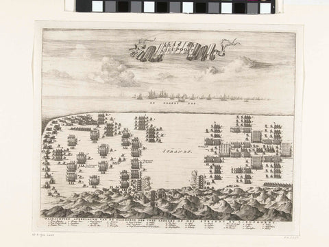 The State and Spanish armies face each other on the beach near Nieuwpoort, 1600, anonymous, 1682 - 1684 Canvas Print